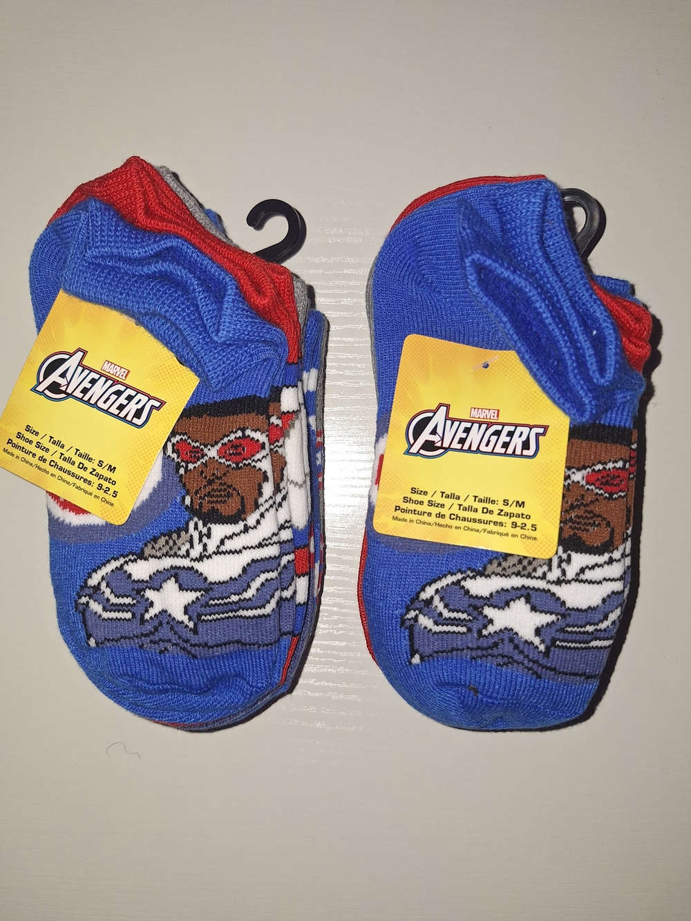 Marvel Avengers Captain America Crew Socks - Blue & Red